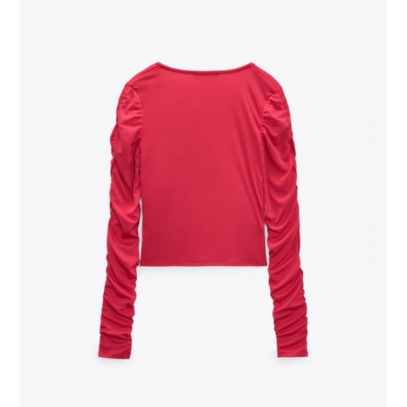 Ruched Top Strawberry Zara - Picture 9 of 12